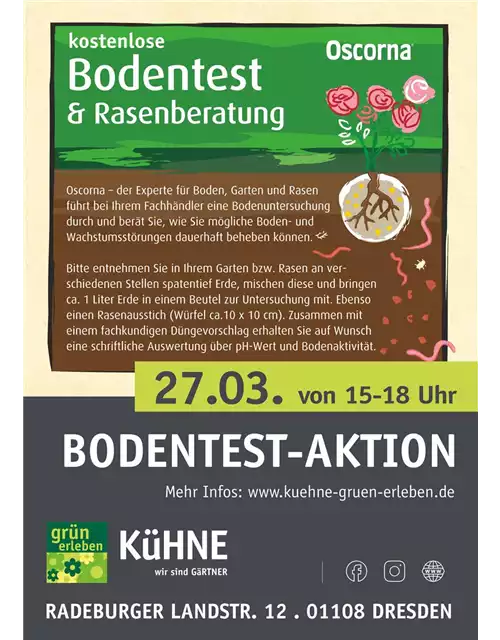 27.03. Oscorna Bodentest & Rasenberatung