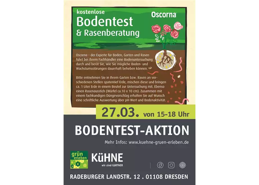 27.03. Oscorna Bodentest & Rasenberatung